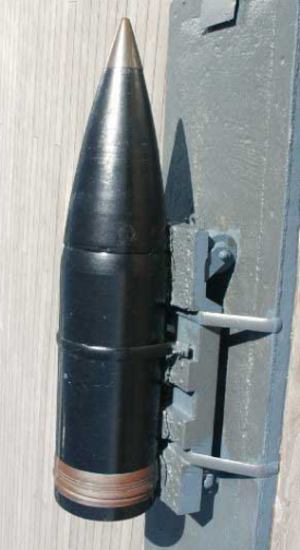 Figure 2: Mk 8 AP (Armor Piercing), 16 inch Shell (Rotated Horizontal Photo)