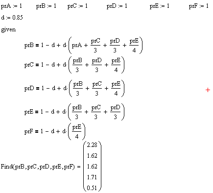 Figure 2: Algebraic Solution for Example 10.