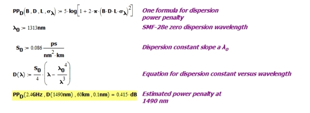 Figure 2: Downstream Dispersion Calculation.