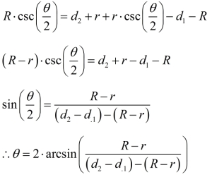 Figure 3: Derivation of the Taper Formula.