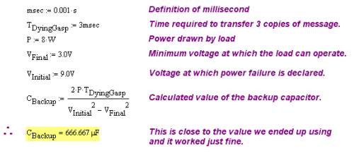 Figure 1: Calculation Used for Actual Product.