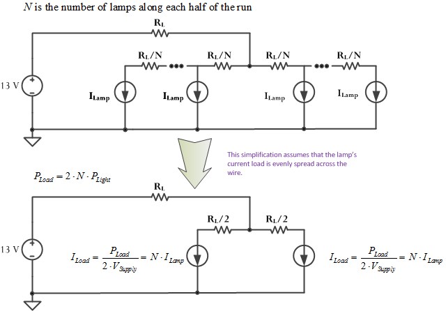 Figure 3: Schematic of My Low-Voltage Lamp Circuit Model.